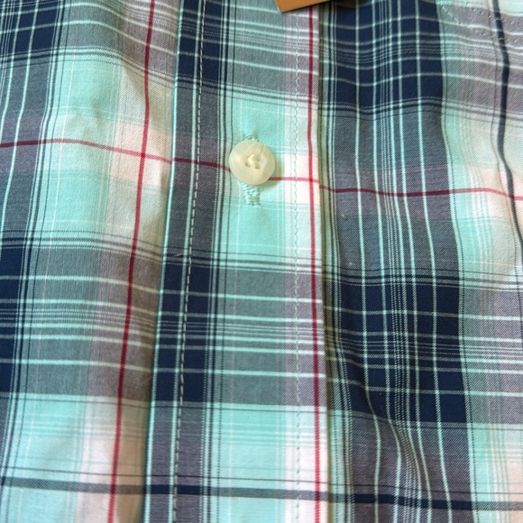 30 % off for party! NWT Ariat brand Men's Blue Plaid Short Sleeve Shirt - Picture 7 of 10